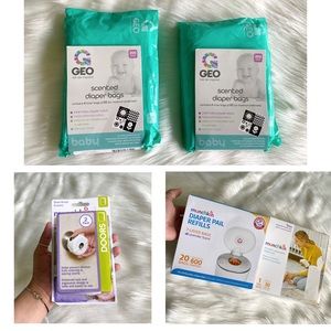 Bundle of Munchkin products & scented diaper disposal bags